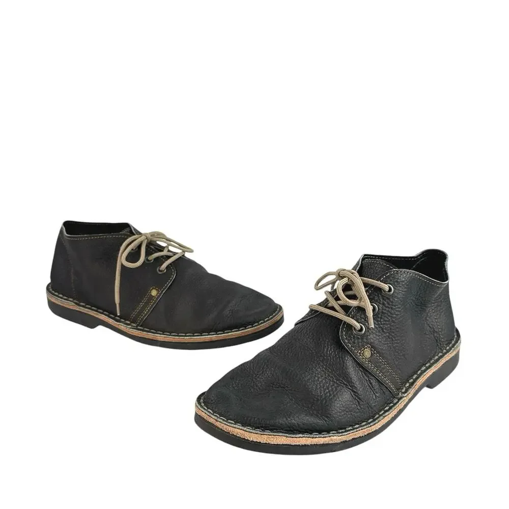 Brother Vellies Men's Black Leather Lace Up Round Toe Chukka Boots Size 9